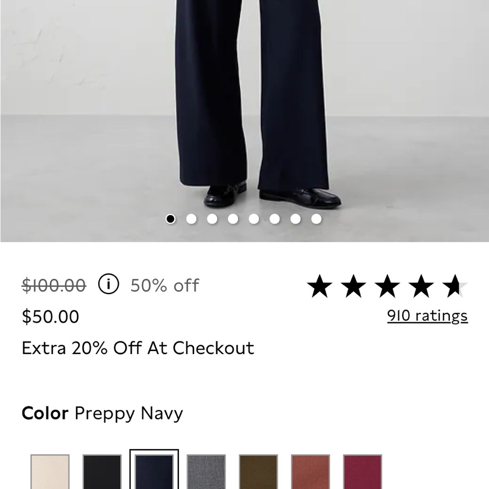 Banana Republic nwt Hayden pants Navy